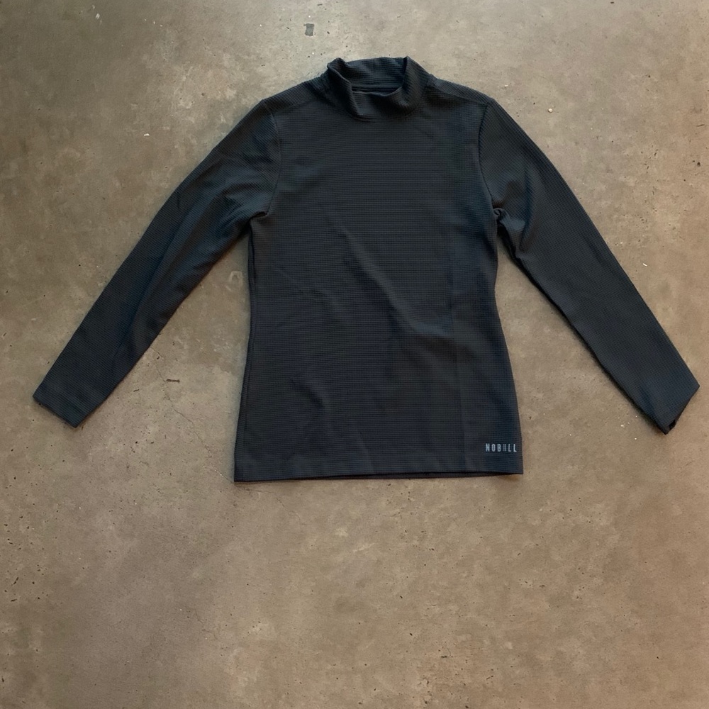 No Bull Long Sleeve Waffle, charcoal size M